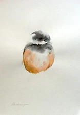 Coal Tit,  Birds, Watercolor artwork, Handmade, Original painting on paper