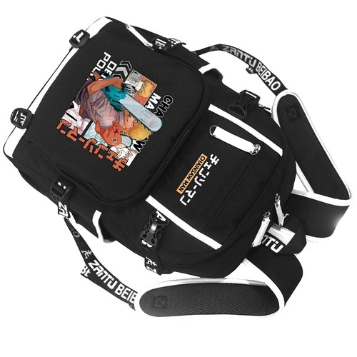 Mochila USB de hombro con motosierra de anime para hombre Power Denji Pochita Mochila - Imagen 3 de 45
