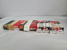Lot 10 NU Etc Electronic Tubes w BOXES 6BC7, 8LS6, 6X4, 12BA7, 5OC5, 12BH7A Etc 