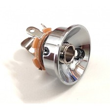 Embase Jack Mono Filetage métrique Nickel + Electrosocket Telecaster Chrome