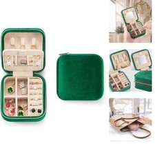Plush Velvet Travel Jewelry Case, Organizer, Box, Small Case for Women, Earring