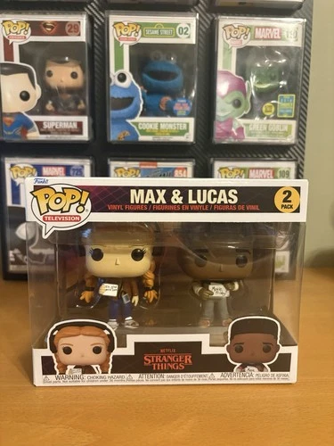 Funko Pop! Stranger Things Max And Lucas 2 Pack Vinyl Figure W/Protector!!