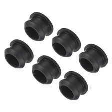 Silicone Snap in Locking Hole Plugs, Seal Cover Panel Round 15mm Black,6Pcs