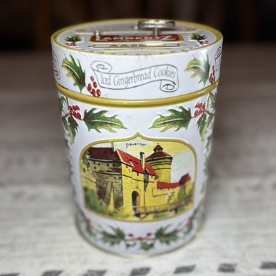 Lambertz German Musical Cookie Tin Silent Night Vintage Christmas Holiday