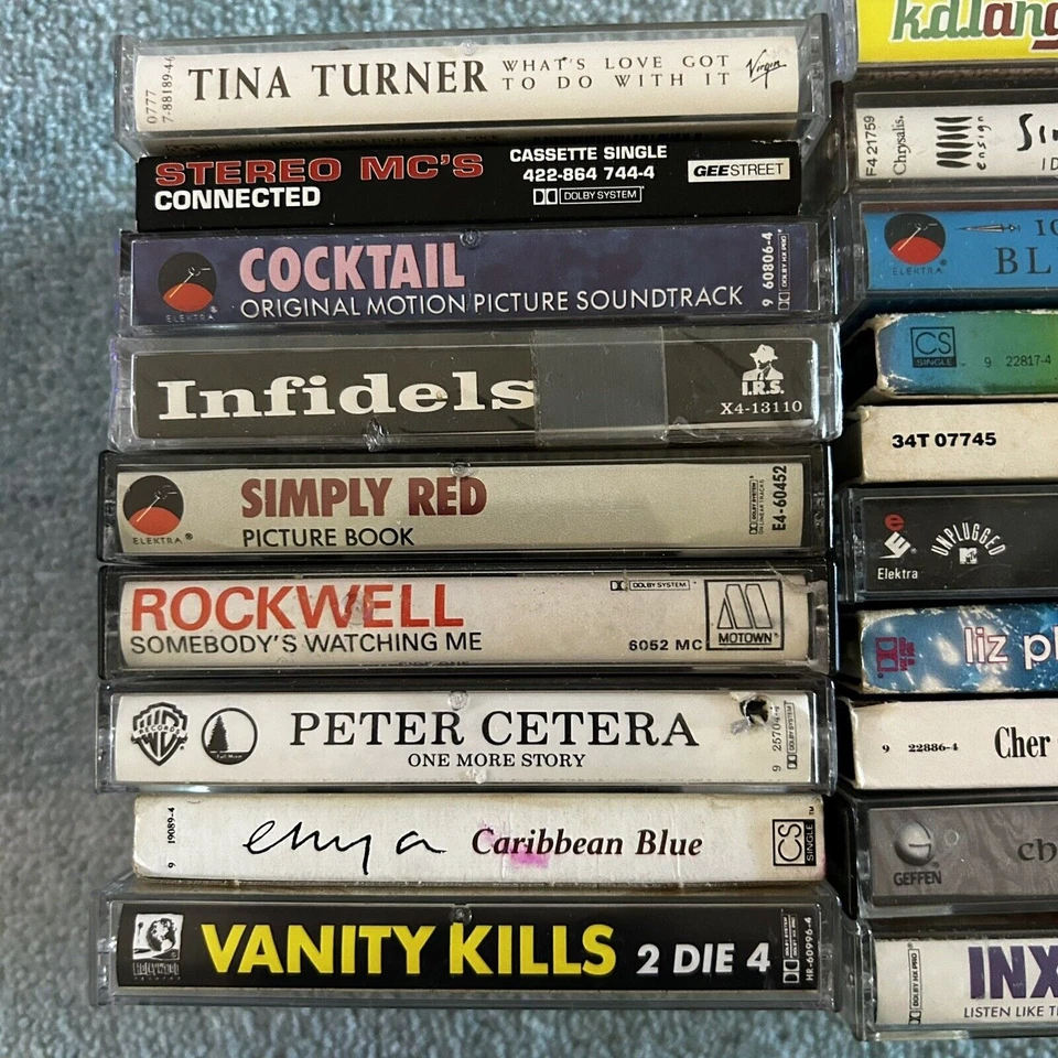 Cassette Tape Lot 80s 90s B-52s Inxs Enya 10000 Maniacs Cher Cheap Trick Simply - Image 3 of 4