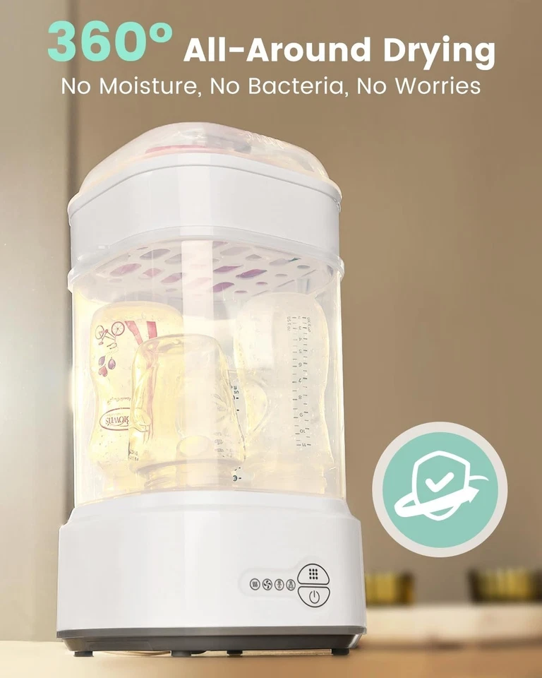 Esterilizador y secador de biberones, chupetes y extractores de leche (Gris) NUEVO Foto 3 de 4