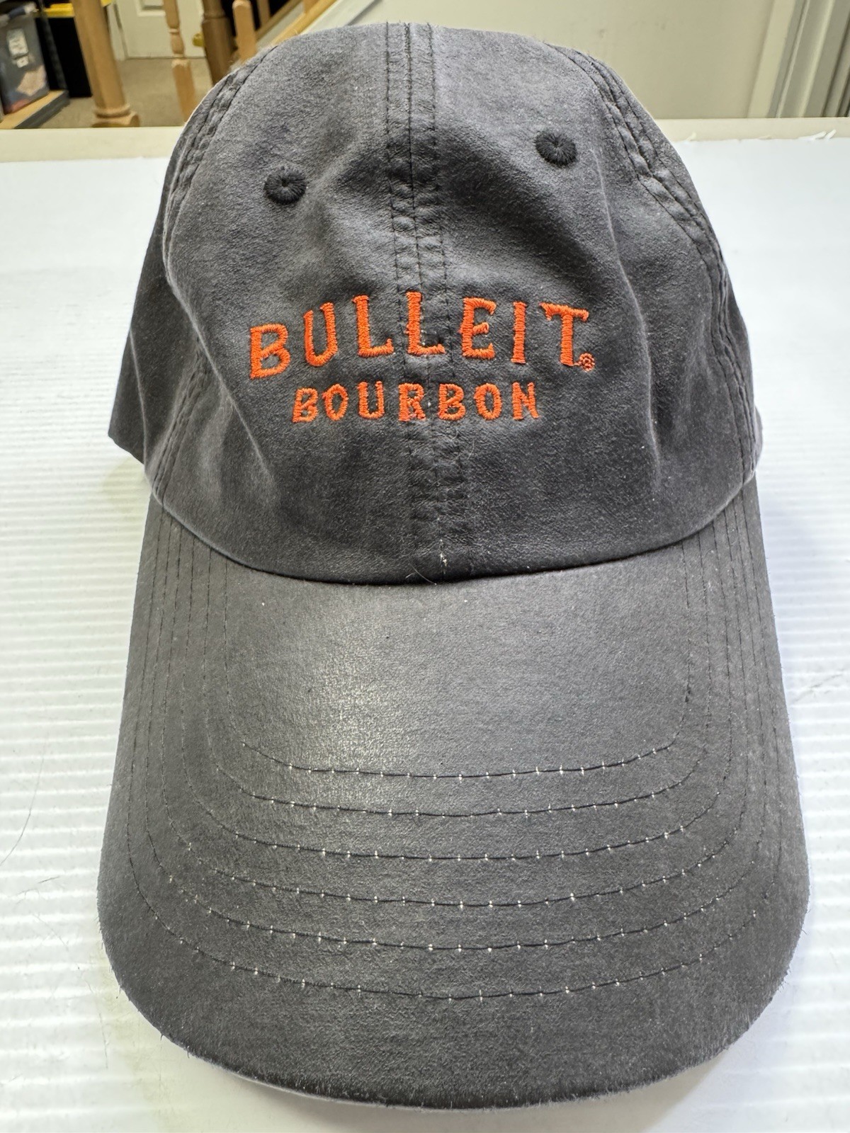 Bulleit Bourbon Black Adjustable Baseball Cap EUC - image 1