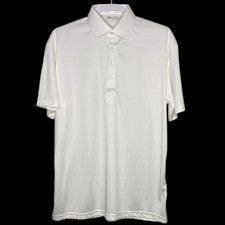 Collars  Co Polo Shirt Mens Large White Golf Preppy Stretch Dress Collar Office