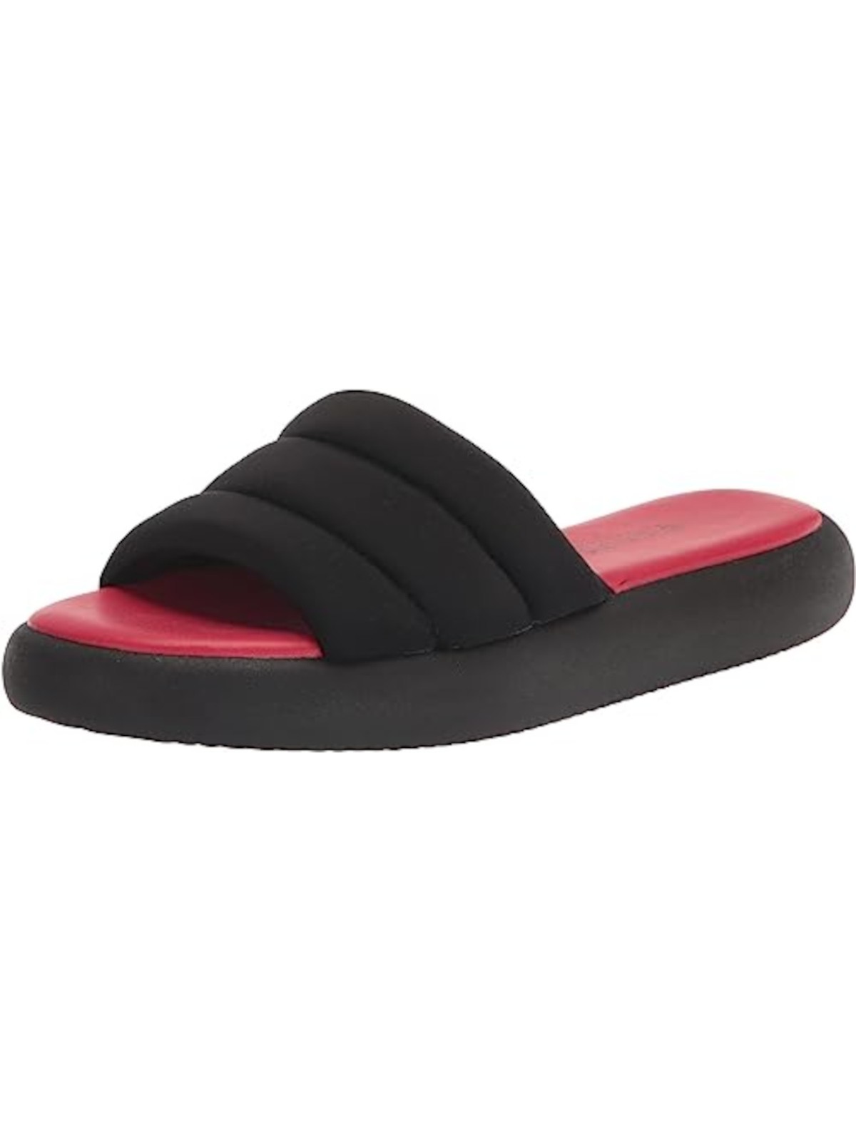 AQUA COLLEGE Womens Black Snake Simona Toe Platform Slip On Slide Sandals 8 M 6790₽