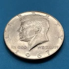1967 US🇺🇸 Kennedy Half Dollar, 40% Silver content, AU condition, FREE shipping