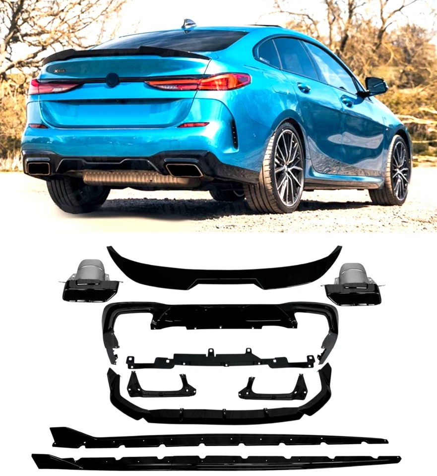 FOR BMW 2 SERIES F44 GRAN COUPE FRONT SPLITTER DIFFUSER SKIRTS SPOILER BODY KIT