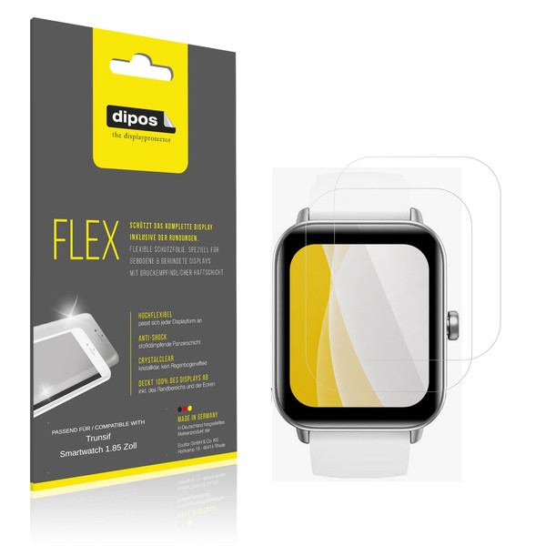 2X 3D Full Cover Schutzfolie FüR Trunsif Smartwatch 1.85 Zoll Panzerfolie-image
