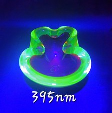 Beautiful Murano Sommerso Pinched Glass Art Ashtray Dish 6" Glows Amazing Piece