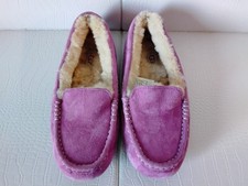 UGG Ansley Women s SZ 6 Light Purple Sparkle Slip On Loafers Slippers Moccasins