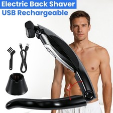 Electric Back Shaver For Men Long Handle Body Hair Removal Razor USB Recharge