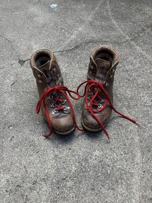 Vintage Raichle Switzerland Brown Leather Mountaineering Hiking Boots Mens 11 W