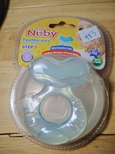 Nuby Silicone TeeThe-EEZ Teether with Bristles W/ Hygienic Case BPA Free
