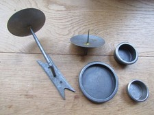 Iron Blacksmith CANDLE HOLDER hand forged old English country cottage décor