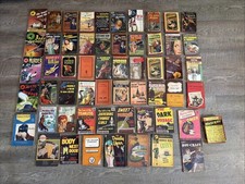 Lot 57 Vtg Paperback Pulp Sleeze Avon Dell Fiction Mystery Books Early 40s-50s