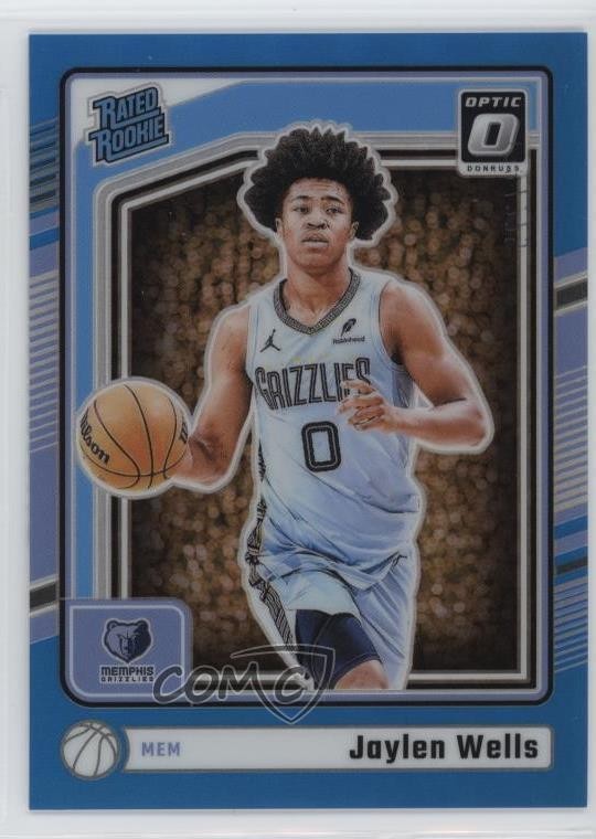 2024 Panini Donruss Optic Rated Aqua Prizm /225 Jaylen Wells #252 Rookie RC 0n64