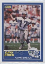 1989 Score Dave Krieg #100 0a3