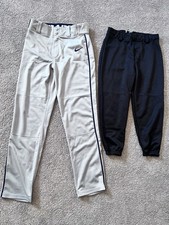 Lot 2 Pants YXL - Nike DriFIT Baseball Gray Navy Piping  Easton Black Knicker