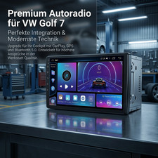 Autoradio Carplay 10.1" Navi Android DAB+ für VW Golf 7 12-20 WIFI GPS 2+64GB