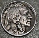 1921 Buffalo Nickel, nice Original VF Condition Full date, 2/3 horn No issues!