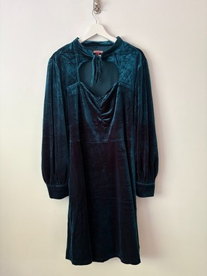 Joe Browns türkis Stretch Velours Betsy Kleid Größe 18