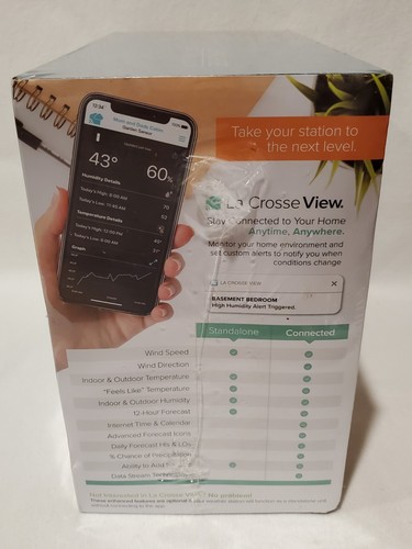 La Crosse Technology Wireless Remote Monitoring Wind Station V21-WTH NEW SEALED - Picture 6 of 11