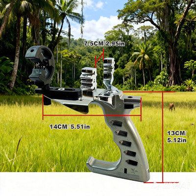 Multi-Function Hunting Slingshot with Detachable Arrow Launcher & Ammo Pouch