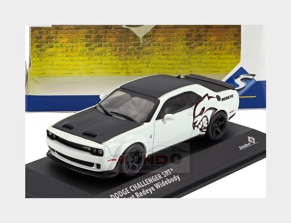 1:43 Solido Dodge Challenger Srt Hellcat Coupe 2020 White Black SL4310309 Modell-image