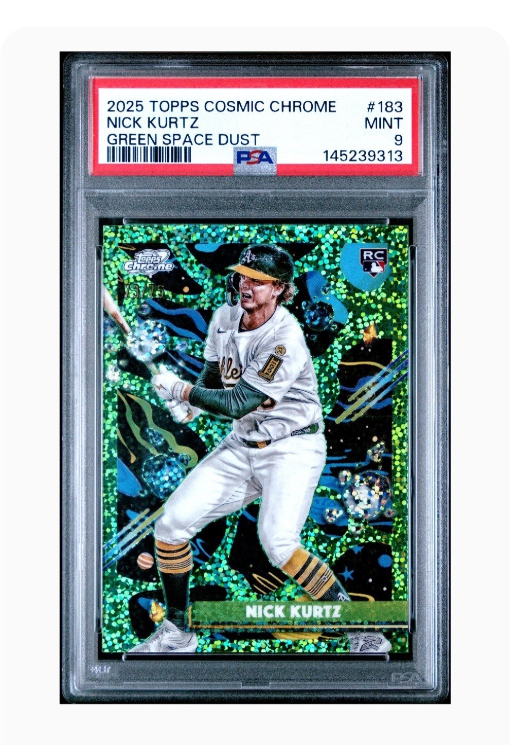 2025 TOPPS COSMIC CHROME #183 NICK KURTZ GREEN SPACE DUST /75