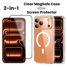 Clear MagSafe Case & Screen Protector for iPhone 17 Pro Max Air Shockproof Cover