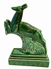Poole Pottery Springbok Bookend John Adams Art Deco Design Green 825