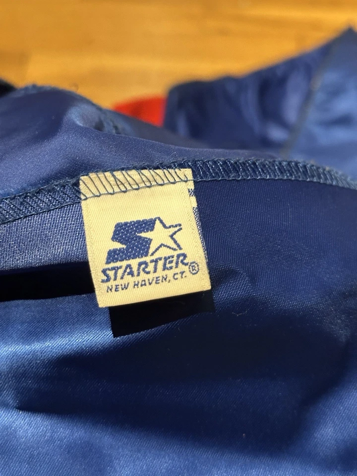 Vintage Starter Jacket 1984 Summer Olympics USA Blue Satin RARE Light Size L - Image 3 of 4