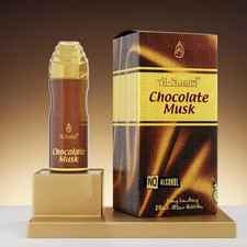 Al Nuaim Chocolate Musk Attar for long lasting fragrance & alcohol free 20 ml