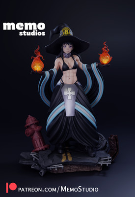 Maki Oze Fire Force 3D Resin gedruckt Fan Art Figur