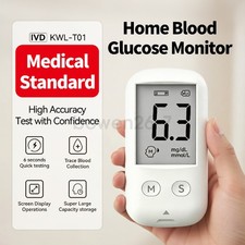 Blood Glucose Monitor Kit Fast Blood Sugar Test Meter for Home Diabetic Care