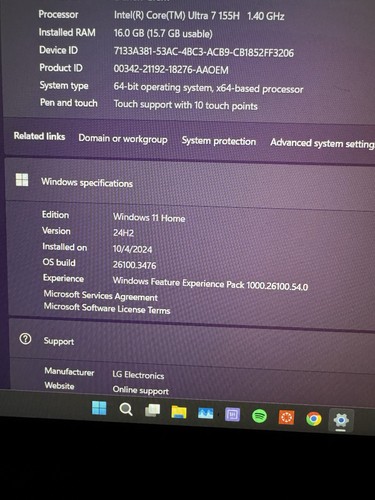 LG Gram 15.6” - 16 GB RAM - 1 TB SSD - Windows 11 - Best Lightweight Laptop - Picture 9 of 9