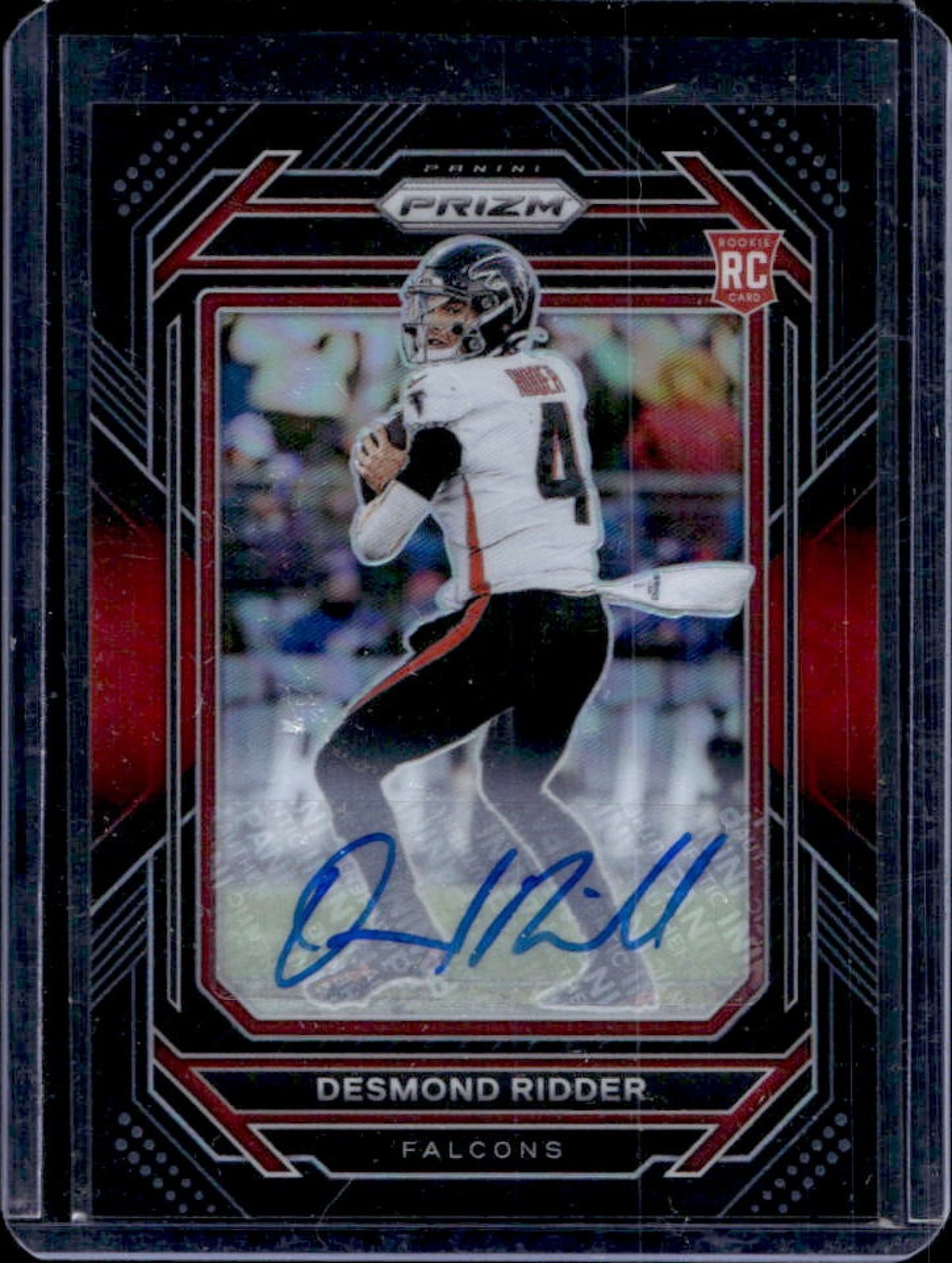 2022 Chronicles Desmond Ridder Prizm Black RC Red Auto #/99 Falcons