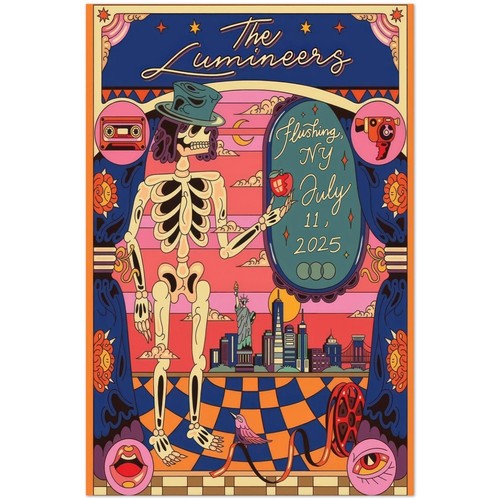 The Lumineers Poster Citi Field Queens NY July 11 2025 Concert Art
