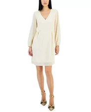 I.N.C. International Concepts Women's Dress Sz M Textured Chiffon