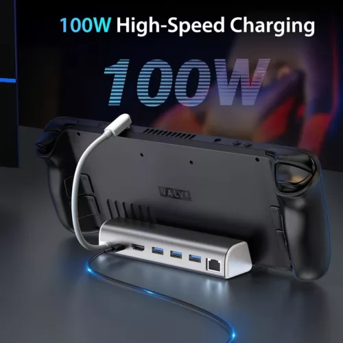 For Valve Steam Deck 6-in-1 Steam Deck Docking Station Charging Game HDMI TV 4K - Picture 11 of 20
