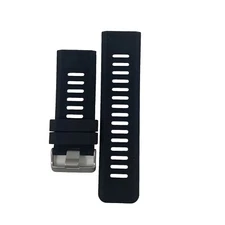 Watch Band 28mm Black Rubber Replacement Regular Size Wide Clasp Silicone New