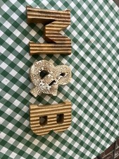 Wooden LETTER  Sign distressed Rustic farmhouse brown home decor