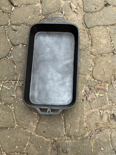 Vintage Lodge Fish Rectangular Pan / Stubby Legs / Antique