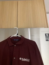 TimberTech championship  Cutter & Buck burgundy golf polo   Shirt men's Medium
