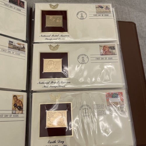 GOLDEN REPLICAS OF UNITED STATES STAMPS 22K GOLD 1993-95 75 PC LOT BOOK - Picture 23 of 23
