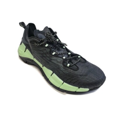 Reebok Mens Size 10 Zig Kinetica II Running Shoes G58281 Core Black Green Volt